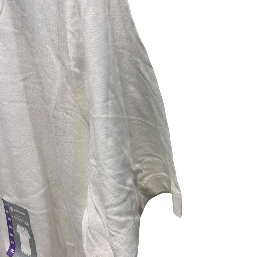 White V-Neck T-Shirt - Picture 4 of 4